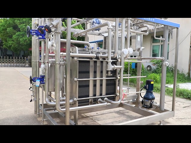 La CINA 1000L Pasteurizer Machine With PLC For Milk / Yogurt / Fruit Juice Processing Line SUS304/316 per la vendita