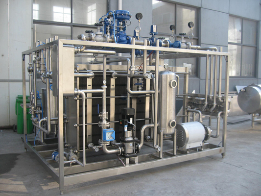 Sus304/316 Pasteurizzatore con PLC per la linea di lavorazione del latte / yogurt / succo di frutta