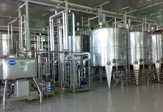 SUS304/316 linea di trasformazione del latte vegetale su misura 500-5000L/H linea completa di produzione di latte di soia/mandorle macchina per il latte con PLC