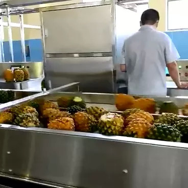 Linea completa di lavorazione di ananas ad alte prestazioni macchina per impianti di produzione di ananas personalizzata con PLC per l'industria della frutta