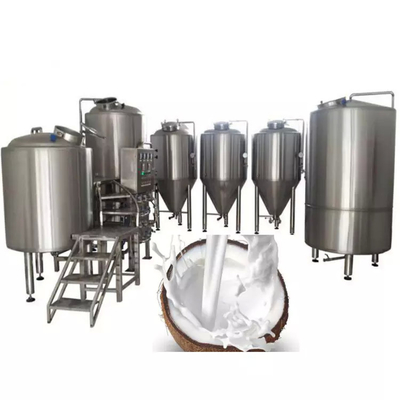 Impianto di produzione di cocco di alta qualità Linea completa di lavorazione del latte di cocco Nuova macchina di cocco con PLC SUS304/316