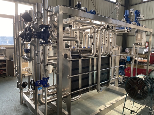 Pasteurizzatore ad alta capacità 0,5-20L/H per la linea di lavorazione del latte/frutta, succo di frutta/salsa macchina di pastorizzazione completamente automatica o semiautomatica con PLC