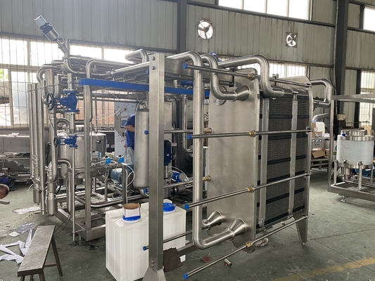 Pasteurizzatore ad alta capacità 0,5-20L/H per la linea di lavorazione del latte/frutta, succo di frutta/salsa macchina di pastorizzazione completamente automatica o semiautomatica con PLC