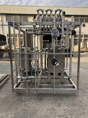 Pasteurizzatore ad alta capacità 0,5-20L/H per la linea di lavorazione del latte/frutta, succo di frutta/salsa macchina di pastorizzazione completamente automatica o semiautomatica con PLC