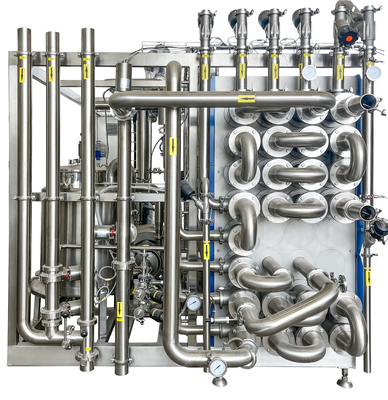SUS304/316 UHT sterilizzatore per la linea di lavorazione liquida di latte/yogurt/uovo UHT macchina di sterilizzazione con sterilizzatore tubolare PLC