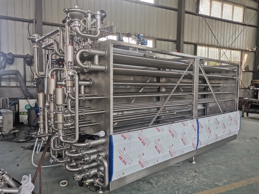 Macchina di sterilizzazione UHT 500-20000L/H personalizzata per la linea di lavorazione di alimenti e bevande con PLC SUS304/316