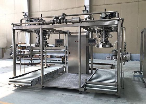 SUS304/316 Macchina di riempimento asettica a testa singola o a doppia testa per 1-220 litri di sacchetto asettico di olio/yogurt/salsa con riempitore PLC