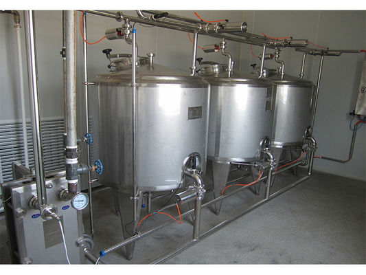 Sistema Clean In Place di alimentazione 220V380V progettato all'interno della linea di lavorazione di bevande alimentari per migliorare l'affidabilità della pulizia