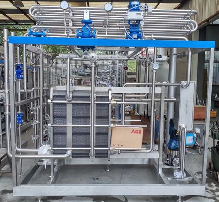 Macchina pastorizzatrice da 1000L con PLC per linea di lavorazione latte / yogurt / succo di frutta SUS304/316